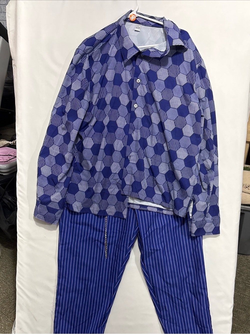 Adult XL Joker or Pimp purple and white Halloween Costume New